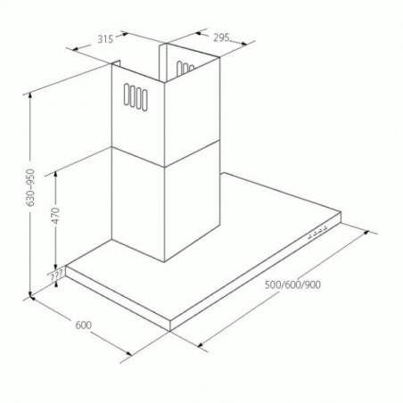 Odsavač par Cata Empire VIP KD 542060 SLIM, dálkové ovládání