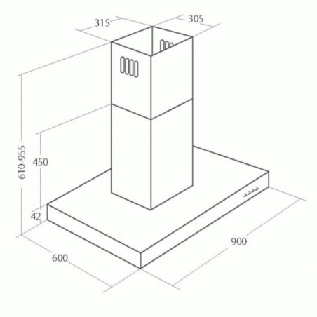 Odsavač par Cata Empire VIP OD 742090 SLIM, dálkové ovládání