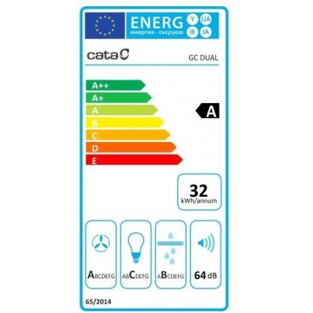 Odsavač par Cata GC DUAL 45 Bílé sklo Odsavač par Cata GC DUAL 45 Bílé sklo