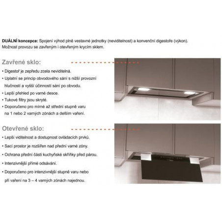 Odsavač par Cata GC DUAL 75 Černé sklo Odsavač par Cata GC DUAL 75 Černé sklo
