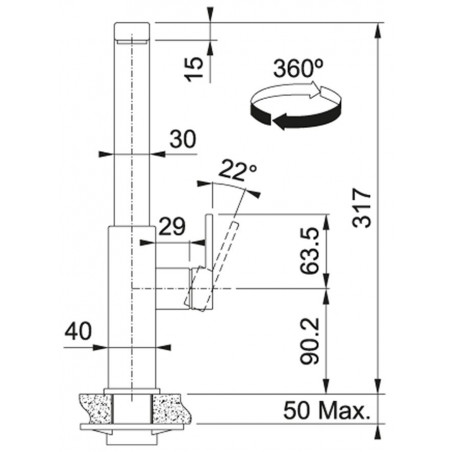 Kuchyňská baterie Franke FC 7852 MYTHOS Nerez