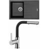 Set Sinks (dřez Best 780 Metalblack 74 + baterie Enigma S Metalblack 74)