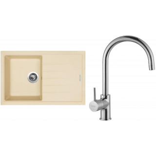 Set Sinks G12650 (dřez Best 780 Sahara 50 + baterie Vitalia Chrom - lesklý)