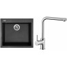 Set Sinks (dřez Cube 560 Granblack 30 + baterie Elka Chrom)