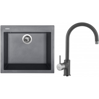 Set Sinks G9572 (dřez Cube 560 Titanium 72 + baterie Vitalia Titanium 72)