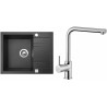 Set Sinks (dřez Linea 600 Granblack 30 + baterie Elka Chrom)