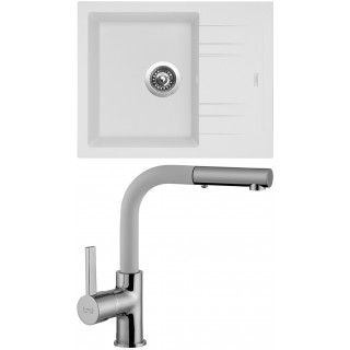 Set Sinks (dřez Linea 600 Milk 28 + baterie Enigma S Milk 28)