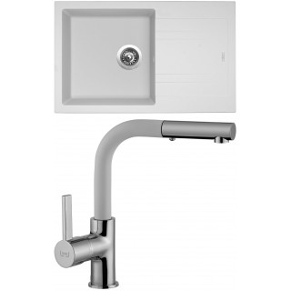 Set Sinks (dřez Linea 780 Milk 28 + baterie Enigma S Milk 28)