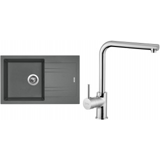 Set Sinks G4672 (dřez Linea 780 Titanium 72 + baterie Elka Chrom - lesklý)