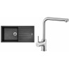 Set Sinks (dřez Perfecto 1000 Metalblack 74 + baterie Elka Chrom)
