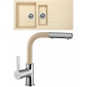 Set Sinks (dřez Perfecto 1000.1 Sahara 50 + baterie Enigma S Sahara 50)