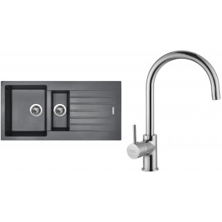 Set Sinks G16272 (dřez Perfecto 1000.1 Titanium 72 + baterie Vitalia Chrom - lesklý)