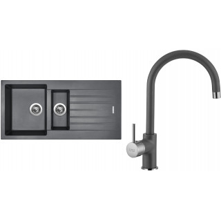 Set Sinks G16372 (dřez Perfecto 1000.1 Titanium 72 + baterie Vitalia Titanium 72)