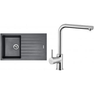 Set Sinks (dřez Perfecto 860 Titanium 72 + baterie Elka Chrom - lesklý)