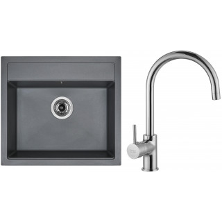 Set Sinks G9072 (dřez Solo 560 Titanium 72 + baterie Vitalia Chrom - lesklý)