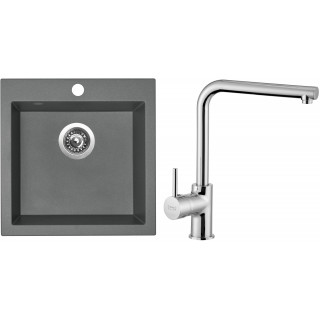 Set Sinks G672 (dřez Viva 455 Titanium 72 + baterie Elka Chrom - lesklý)