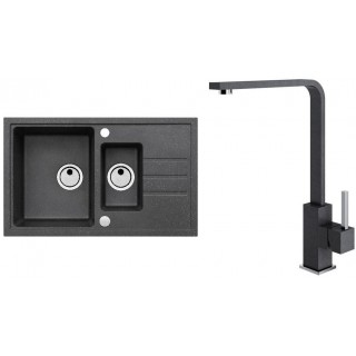 Set Alveus (dřez Intermezzo 70 Black 91 + baterie Afra Black 91)