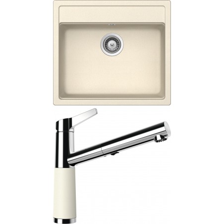 Set Schock 19-21 (dřez Mono N-100 Magnolia + baterie SC-510.120 Magnolia)