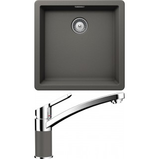 Set Schock S12-3 (dřez Greenwich N-100 Silverstone + baterie SC-90 Silverstone)