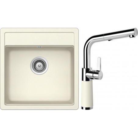 Set Schock 24 (dřez Mono N-100S Magnolia + baterie SC-540.120 Magnolia)