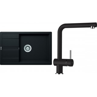 Set Schock S19-3 (dřez Manhattan D-100LS Nero + baterie Epos Nero)