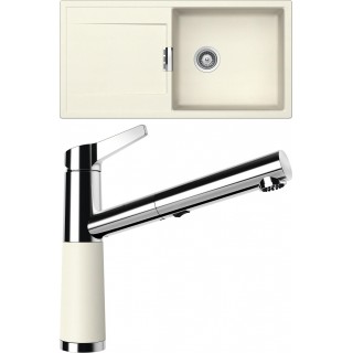 Set Schock S8-5 (dřez Mono D-100L Magnolia + baterie SC-510.120 Magnolia)