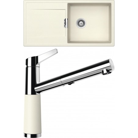 Set Schock 122-21 (dřez Mono D-100L Magnolia + baterie SC-510.120 Magnolia)