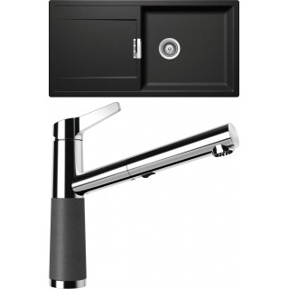 Set Schock S9-5 (dřez Mono D-100L Stone + baterie SC-510.120 Stone)