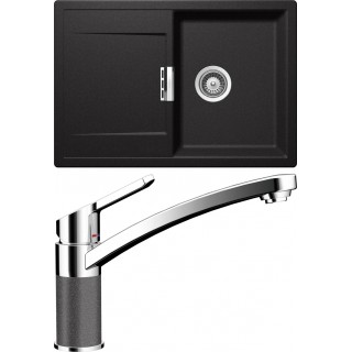 Set Schock S6-3 (dřez Mono D-100S Stone + baterie SC-90 Stone)