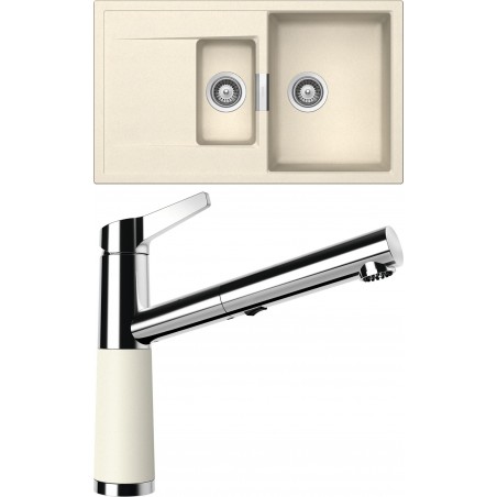 Set Schock 15-21 (dřez Mono D-150 Magnolia + baterie SC-510.120 Magnolia)