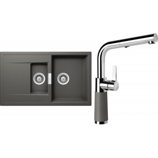 Set Schock S8-7 (dřez Mono D-150 Silverstone + baterie SC-540.120 Silverstone)