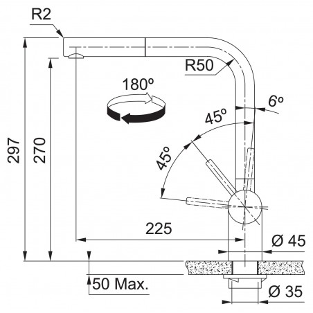 Kuchyňská baterie Franke FC 3791.503 ATLAS NEO Celonerez antracit, PVD
