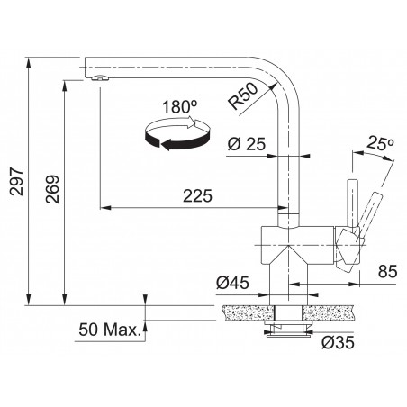 Kuchyňská baterie Franke FC 5489.501 ATLAS NEO SENSOR Celonerez