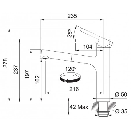 Kuchyňská baterie Franke FP 0098.901 CENTRO Matná černá