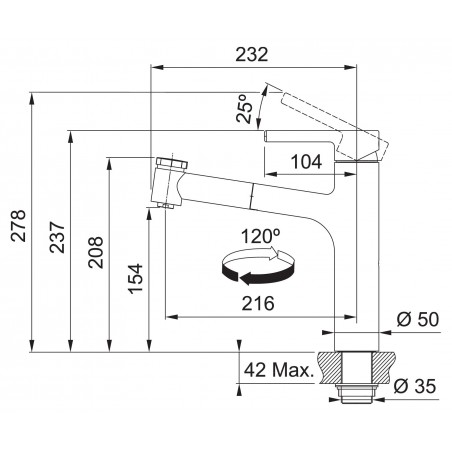 Kuchyňská baterie Franke FP 0131.031 CENTRO Chrom