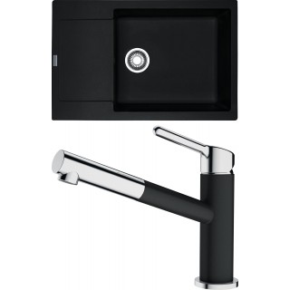 Set Franke G195 (dřez MRG 611-78 BB Onyx + baterie FC 3055.071 ORBIT Chrom/Onyx)
