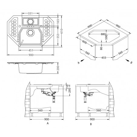 Kuchyňský dřez Alveus Sensual 60 White 11