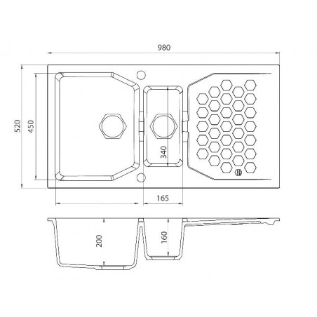 Kuchyňský dřez Alveus Sensual 70 White 11