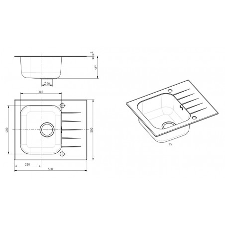 Kuchyňský dřez Alveus Altone 10 bílá/satin