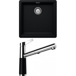 Set Schock S12-5 (dřez Greenwich N-100 Puro + baterie SC-510.120 Puro)