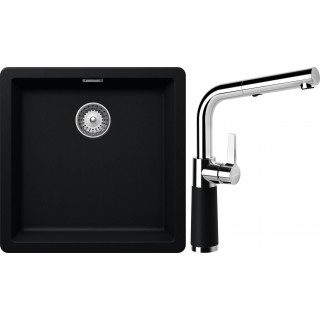 Set Schock S12-7 (dřez Greenwich N-100 Puro + baterie SC-540.120 Puro)