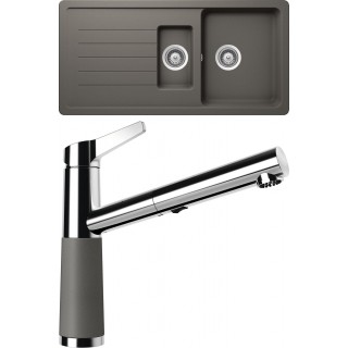 Set Schock S4-5 (dřez Toledo D-150 Silverstone + baterie SC-510.120 Silverstone)