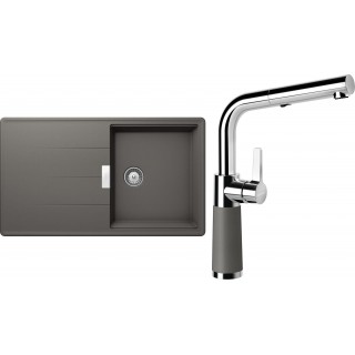 Set Schock S13-7 (dřez Tia D-100 Silverstone + baterie SC-540.120 Silverstone)