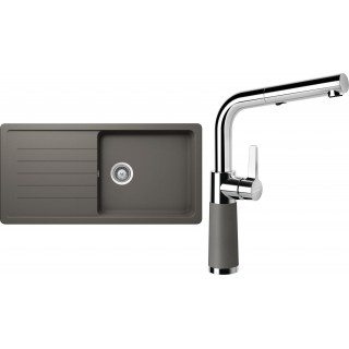 Set Schock S3-7 (dřez Toledo D-100L Silverstone + baterie SC-540.120 Silverstone)