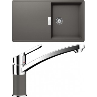 Set Schock S13-3 (dřez Tia D-100 Silverstone + baterie SC-90 Silverstone)