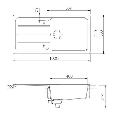 Kuchyňský dřez Schock Formhaus D-100L Asphalt, horní montáž