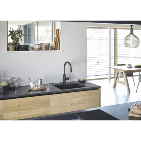 Kuchyňský dřez Schock Greenwich N-100L Magma, montáž do roviny