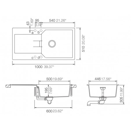Kuchyňský dřez Schock Manhattan D-100L Croma, horní montáž