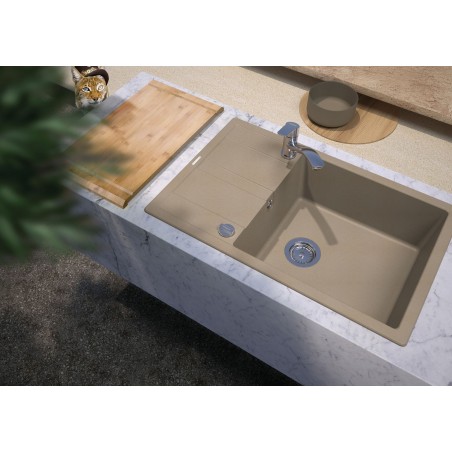 Kuchyňský dřez Schock Manhattan D-100LS Onyx, spodní montáž