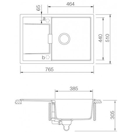 Kuchyňský dřez Schock Mono D-100 Magnolia, horní montáž